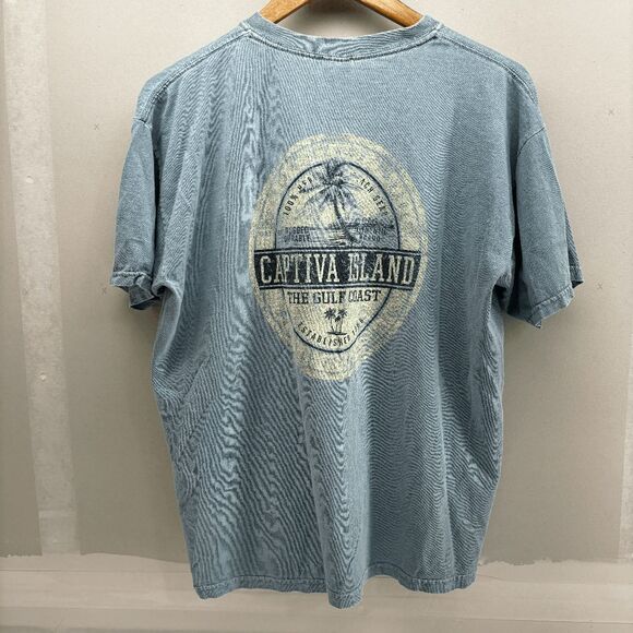 Captiva Island Florida The Gulf Coast Mens Shirt Size L Gildan Graphic - Picture 3 of 5